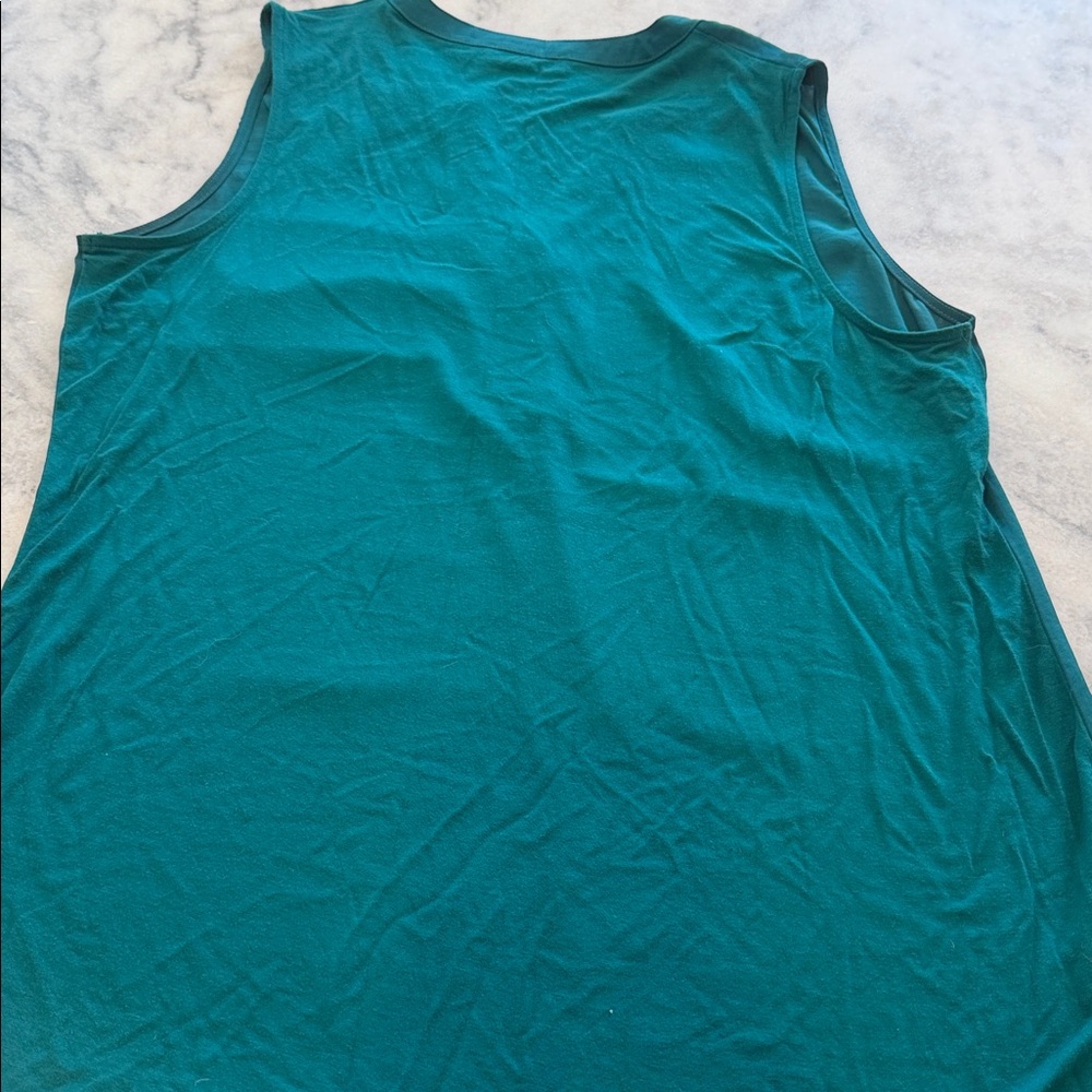 The Limited Teal Sleeveless Tank with Button Placket - Picture 4 of 4